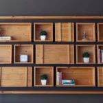 bibliotheque en bois massif