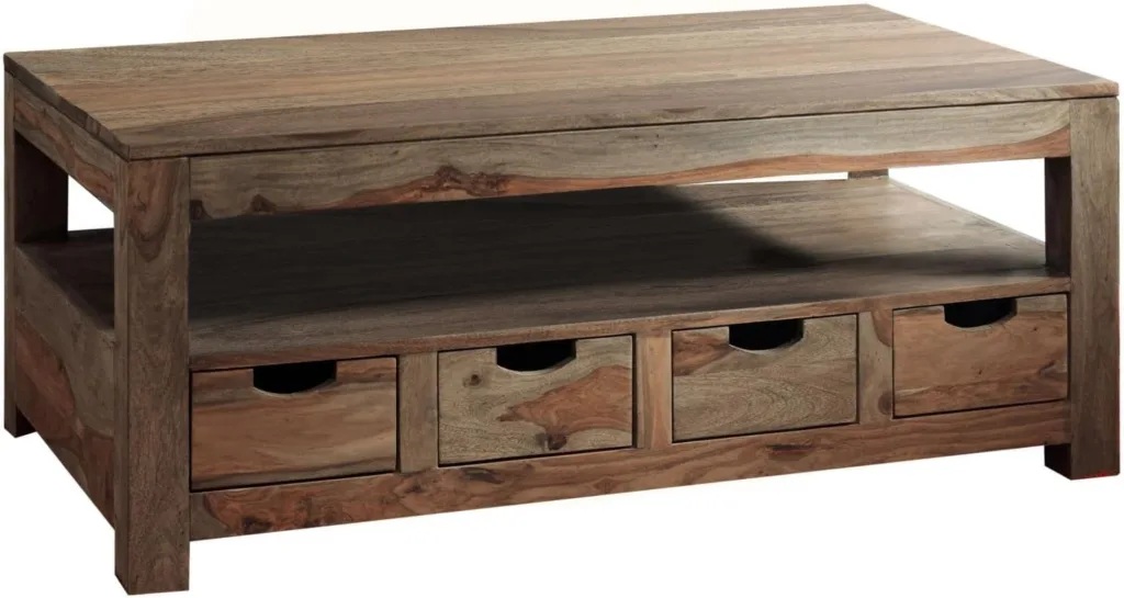 table basse bois massif palissandre