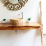 meuble salle de bain en bois massif